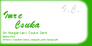 imre csuka business card